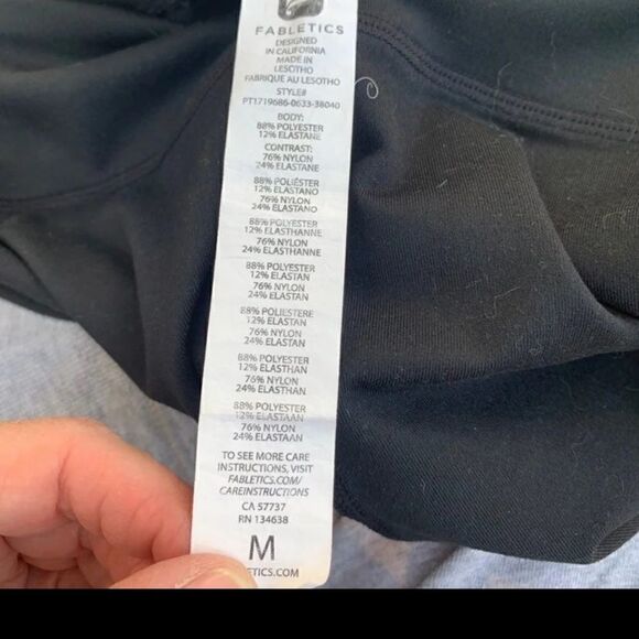 Fabletics Black Athletic Leggings in Medium‎ - Picture 9 of 13